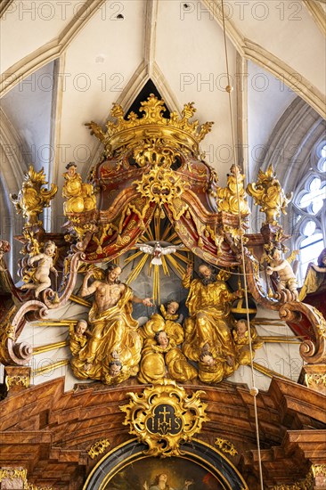 Church ('Piaristenkirche Unsere liebe Frau') in the historic old town of Krems an der Donau,