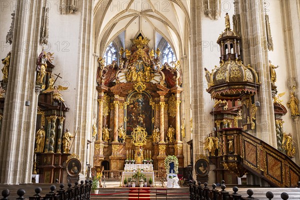 Church ('Piaristenkirche Unsere liebe Frau') in the historic old town of Krems an der Donau,