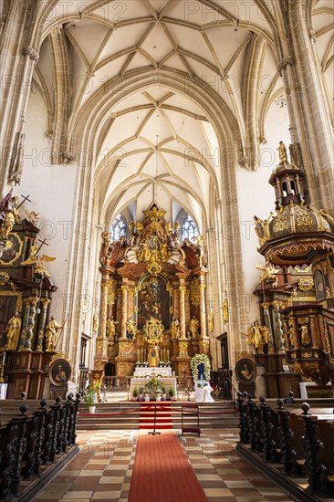 Church ('Piaristenkirche Unsere liebe Frau') in the historic old town of Krems an der Donau,