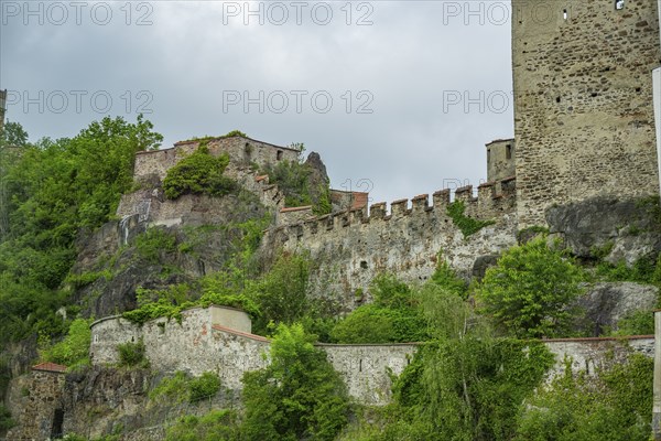 View from Danubia river on 'Veste Oberhaus', Passau, Bavaria, Germany, Europe