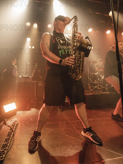 Pete (J.R.) Wasilewski, saxophonist of Less Thank Jake live at Berlin SO36 on 31.07.2024