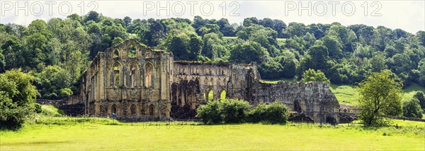 Panorama of Rievaulx Abbey, North York Moors National Park, North Yorkshire, England, UK