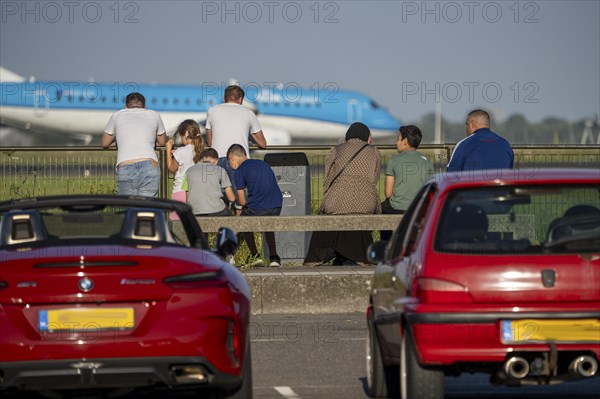KLM aircraft after landing at Amsterdam Schiphol Airport, Polderbaan, 18R/36L, spotter spot,