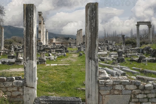 Excavation site site of the ancient city of Aphrodisias, Temple of Aphrodite, today's city of