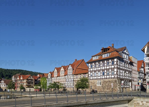 The Fulda Bridge and the half-timbered houses on the west side of the historic old town of