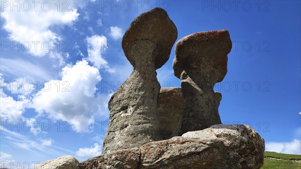 Babele (Grandmothers) rock formation, Bucegi National Park, Southern Carpathians, Romania, Europe