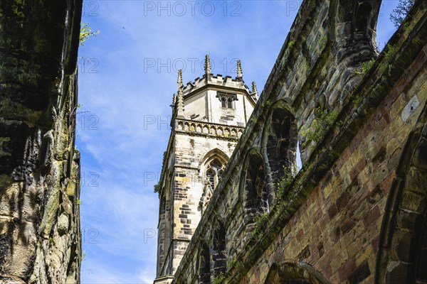 All Saints Church in Pontefract, Ruins, West Yorkshire, England, United Kingdom, Europe