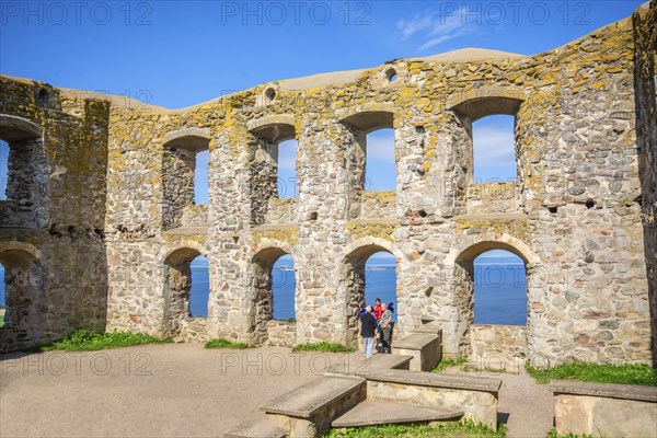 Brahehus castle ruins at Gränna, built by Per Brahe in 1637 and burnt down in 1708, Jönköping