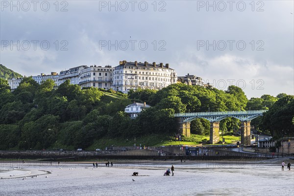 View over Scarborough Beach and South Bay Beach, Scarborough, North Yorkshire, England, United