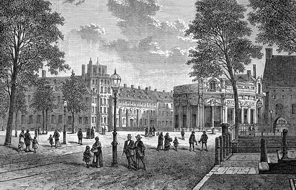 Place Royal in The Hague, The Hague, Netherlands, Holland, in 1878, Historical, digital