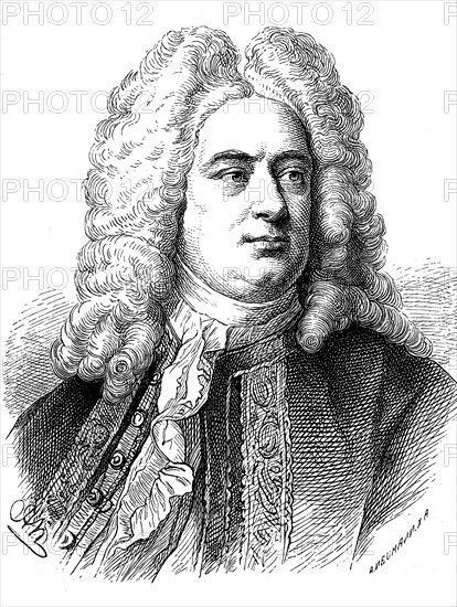Georg Friedrich Haendel, 5 March 1685, 14 April 1759, a German Baroque composer who had been a