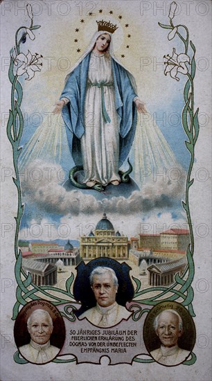 Picture of a saint for the 50th anniversary of the solemn declaration of the dogma of the