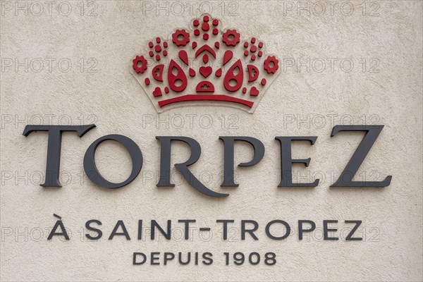 Logo of the French wine Torpez, named after the Roman officer Torpez, Saint Tropez,