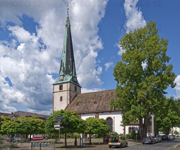 Luther Church on the church square in the centre of Holzminden. Weserbergland, Lower Saxony,