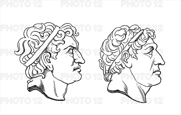 Attalus I, 269 BC - 197 BC and Attalus II Philadelphus, 220 BC - 138 BC, Kings of Pergamon,