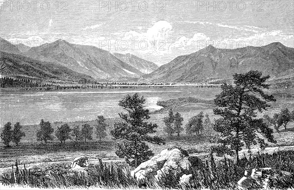 Landscape in the Rocky Mountains with Lake Jumeaux and the sources of the Arkansas River, 1890,