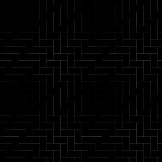 A minimalistic dark black pattern featuring a seamless herringbone grid of tiles