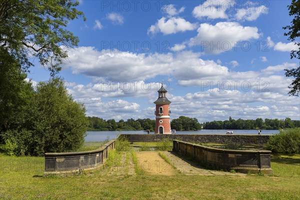 Lighthouse at the Fasanenschlösschen, Moritzburg, Moritzburg, Saxony, Germany, Europe