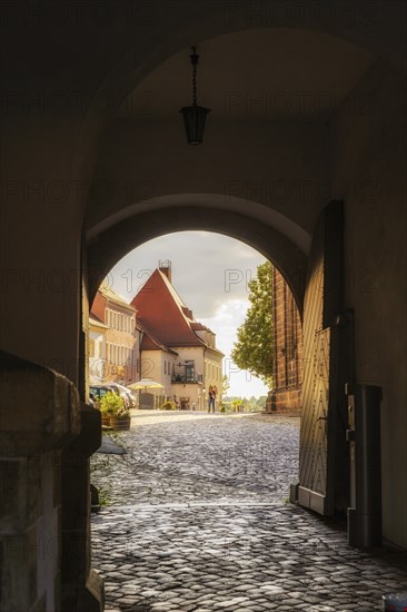 Domplatz View to the castle cellar, Meissen, Meissen, Saxony, Germany, Europe