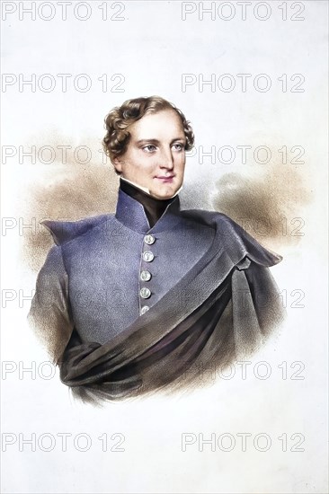Josef Fürst Colloredo-Mansfeld (1813-1895) Officer, Historical, digitally restored reproduction
