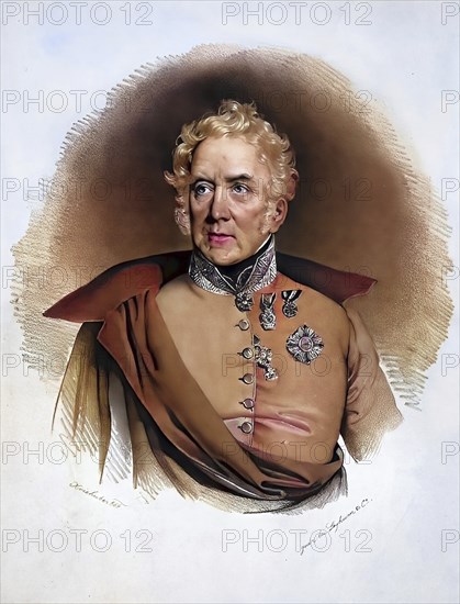 Franz Graf Bigot de St. Quentin (1774-1854), k. k. General, Writer, Historical, digitally restored