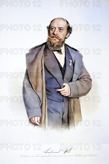 Ferdinand Perl von Hildrichsburg, 1825, 1893, Inspector General of the Austrian Railways, Court