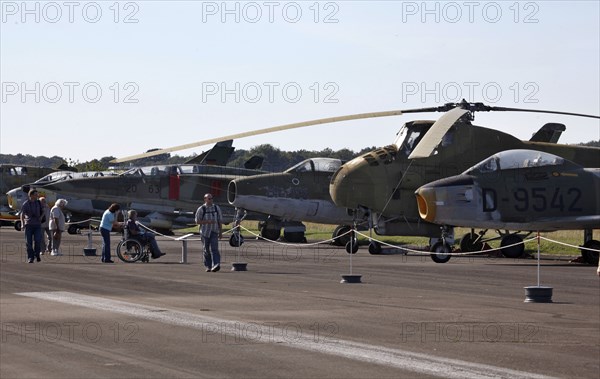 Berlin, 19.09.2009, Fighter jets and helicopters can be seen on the tarmac of the Bundeswehr Air