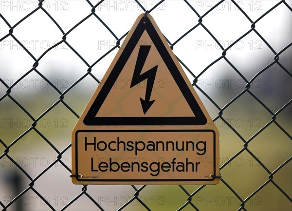 Lippendorf, 23.10.10, high voltage, danger to life, Lippendorf, Germany, Europe