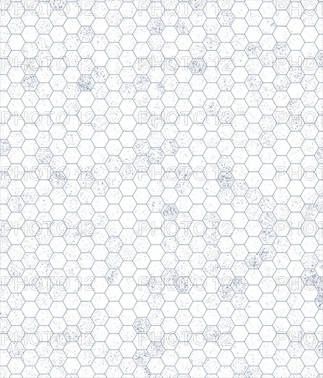 A minimalist and modern pattern featuring repetitive white hexagonal tiles with a subtle textured