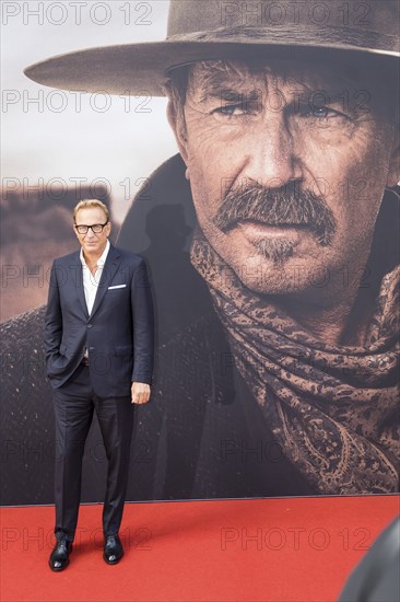 Kevin Costner at the premiere of Horizon in Berlin's Zoo Palast on 04/08/2024