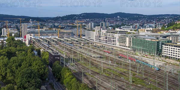 Track apron at the main railway station with S-Bahn. Once the Stuttgart 21 project is completed,