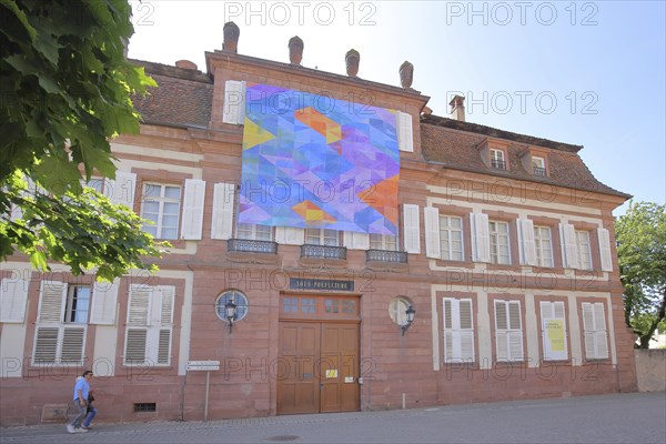 Musée Westercamp, museum, palace, banner, Wissembourg, Weissenburg, Bas-Rhin, Alsace, France,