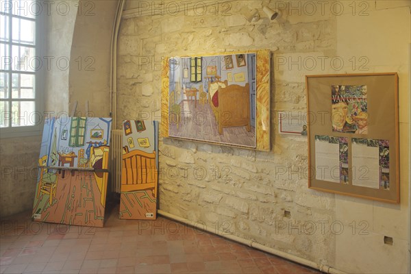 Museum Circut van Gogh with replica painting by Vincent van Gogh, Saint-Paul-de-Mausole, St,