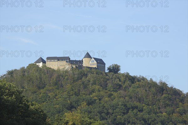View of castle in Waldeck, Kellerwald National Park, Edersee, Waldeck, Hesse, Germany, Europe