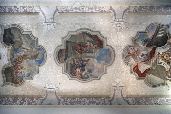 Ceiling painting in the parish church Mariae Heimsuchung 15th century, baroqueised in the 18th