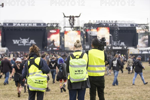 Camera team at the Wacken Open Air in Wacken. The traditional metal festival takes place from 31