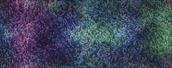 Cyber technology mosaic wallpaper illustration in digital art, AI generated