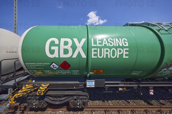 Tank wagon from GBX Greenbrier Leasing Europe in the port of Hamburg, Free and Hanseatic City of