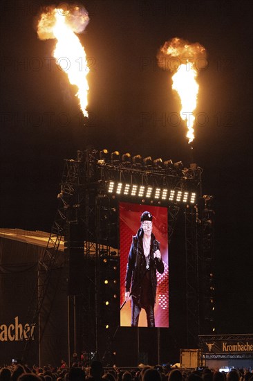 Singer Klaus Meine from the band Scorpions at the Wacken Open Air in Wacken. The traditional metal