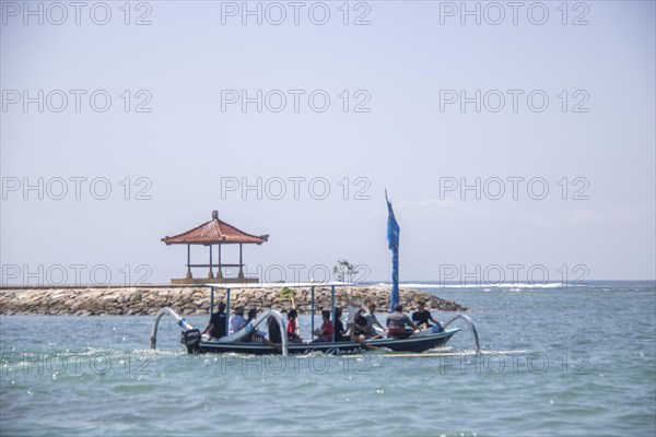 Ceremony on the beach. Religious ceremony of the Hindu faith on the beach of Sanur, Bali,