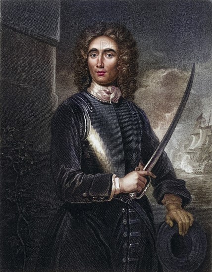 John Benbow (1653-1702) English naval commander, born in Shrewsbury, Shropshire. Vice-admiral in