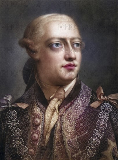 George III, born 1738, died 1820, George William Frederick. King of Great Britain and Ireland and King of Hanover from 1815 to 1820
