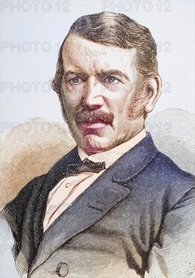 David Livingstone, 1813 to 1873, Scottish missionary and explorer. From Africa, dets Opdagelse,