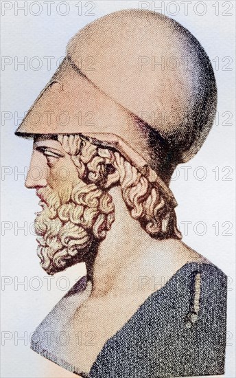 Themistocles, ca. 524 to 459 BC Athenian politician and general. From the book History of the World