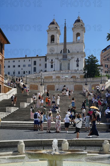 1723, built, Spanish Steps, Scalinata di Trinita dei Monti, Piazza di Spagna, Rome, Lazio, Italy,