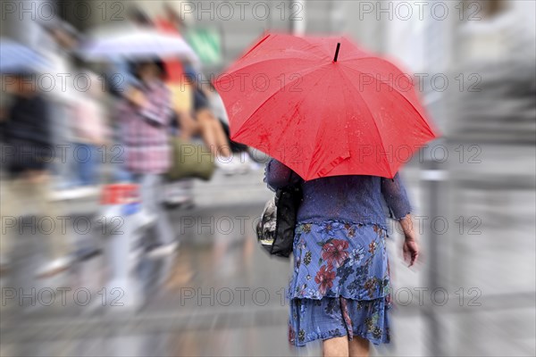 Woman with umbrella