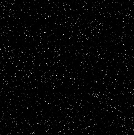 A starry night sky filled with numerous tiny white stars against a black background