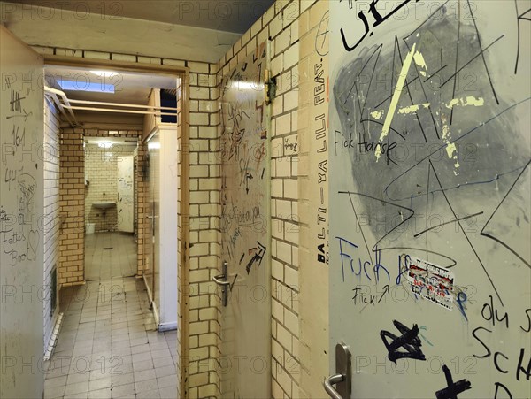 Public men's toilet at the town hall, interior view, Bochum, Ruhr area, North Rhine-Westphalia,