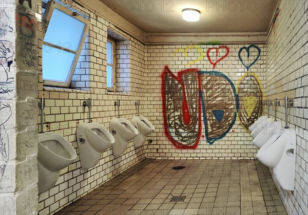 Public men's toilet at the town hall, interior view, Bochum, Ruhr area, North Rhine-Westphalia,
