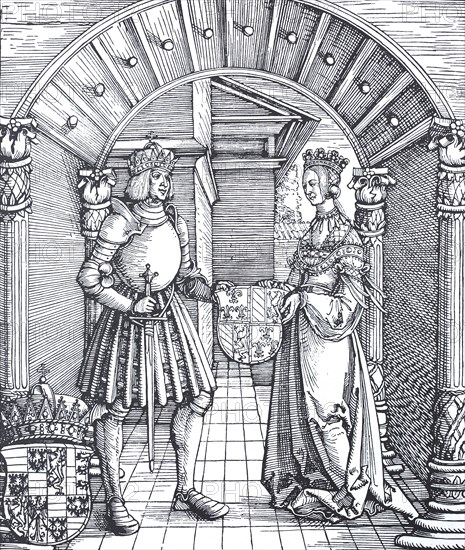 Die Verlobung von Maximilian mit Maria von Burgund, The betrothal of Maximilian with Mary of